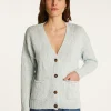 Montagut Vestes Et Cardigans-Cardigan en coton et lin - Naïs 77-Bleu ciel