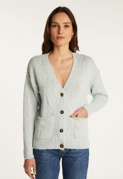 Montagut Vestes Et Cardigans-Cardigan en coton et lin - Naïs 77-Bleu ciel