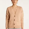 Montagut Vestes Et Cardigans-Cardigan en coton et lin - Naïs 24-Rose clair