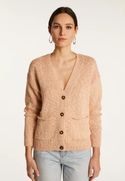 Montagut Vestes Et Cardigans-Cardigan en coton et lin - Naïs 24-Rose clair