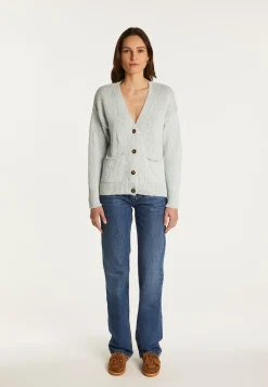 Montagut Vestes Et Cardigans-Cardigan en coton et lin - Naïs 77-Bleu ciel