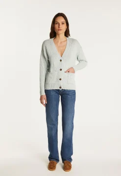 Montagut Vestes Et Cardigans-Cardigan en coton et lin - Naïs 77-Bleu ciel
