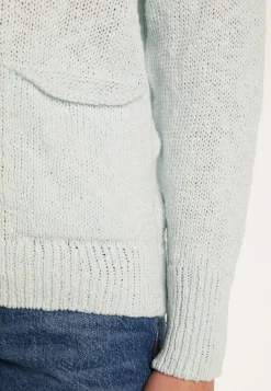 Montagut Vestes Et Cardigans-Cardigan en coton et lin - Naïs 77-Bleu ciel