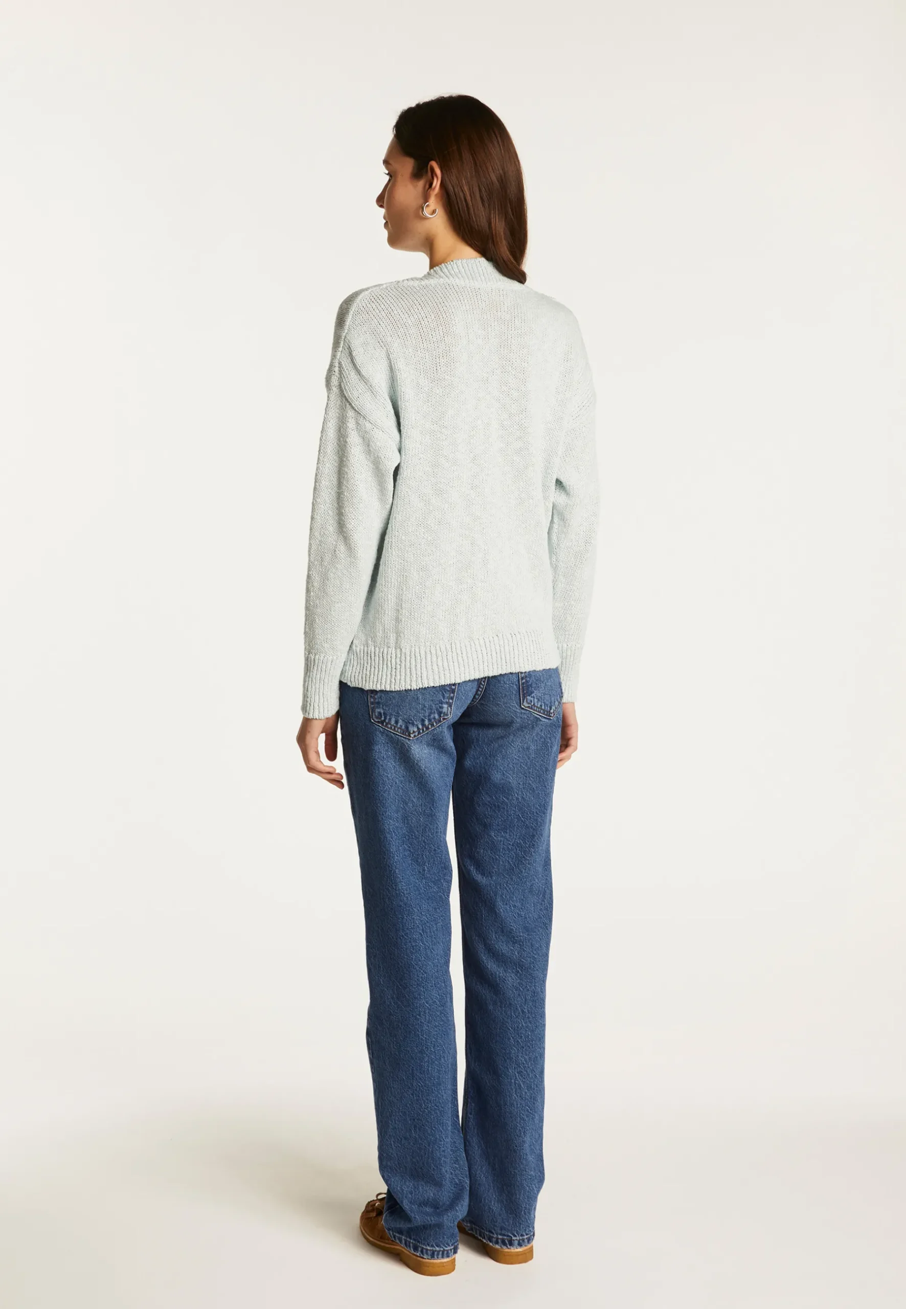 Montagut Vestes Et Cardigans-Cardigan en coton et lin - Naïs 77-Bleu ciel