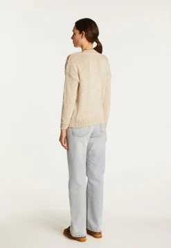 Montagut Vestes Et Cardigans-Cardigan en coton et lin - Naïs 82-Ecru