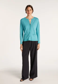 Montagut Vestes Et Cardigans-Cardigan en laine et viscose - Athènes 04-Bleu clair