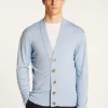 Montagut Vestes Et Cardigans-Cardigan en laine mérinos - Eugéne 77-Bleu ciel