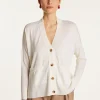 Montagut Vestes Et Cardigans-Cardigan en laine mérinos - Ariella 82-Ecru