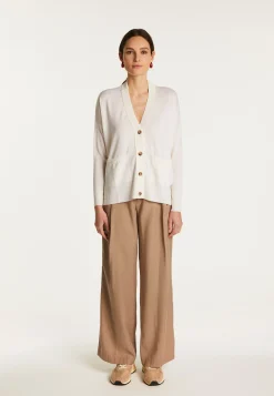 Montagut Vestes Et Cardigans-Cardigan en laine mérinos - Ariella 82-Ecru
