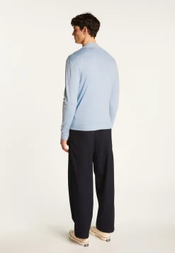 Montagut Vestes Et Cardigans-Cardigan en laine mérinos - Eugéne 77-Bleu ciel