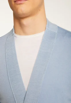 Montagut Vestes Et Cardigans-Cardigan en laine mérinos - Eugéne 77-Bleu ciel