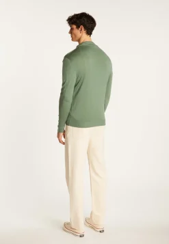 Montagut Vestes Et Cardigans-Cardigan en laine mérinos - Eugéne 83-Kaki