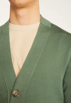 Montagut Vestes Et Cardigans-Cardigan en laine mérinos - Eugéne 83-Kaki