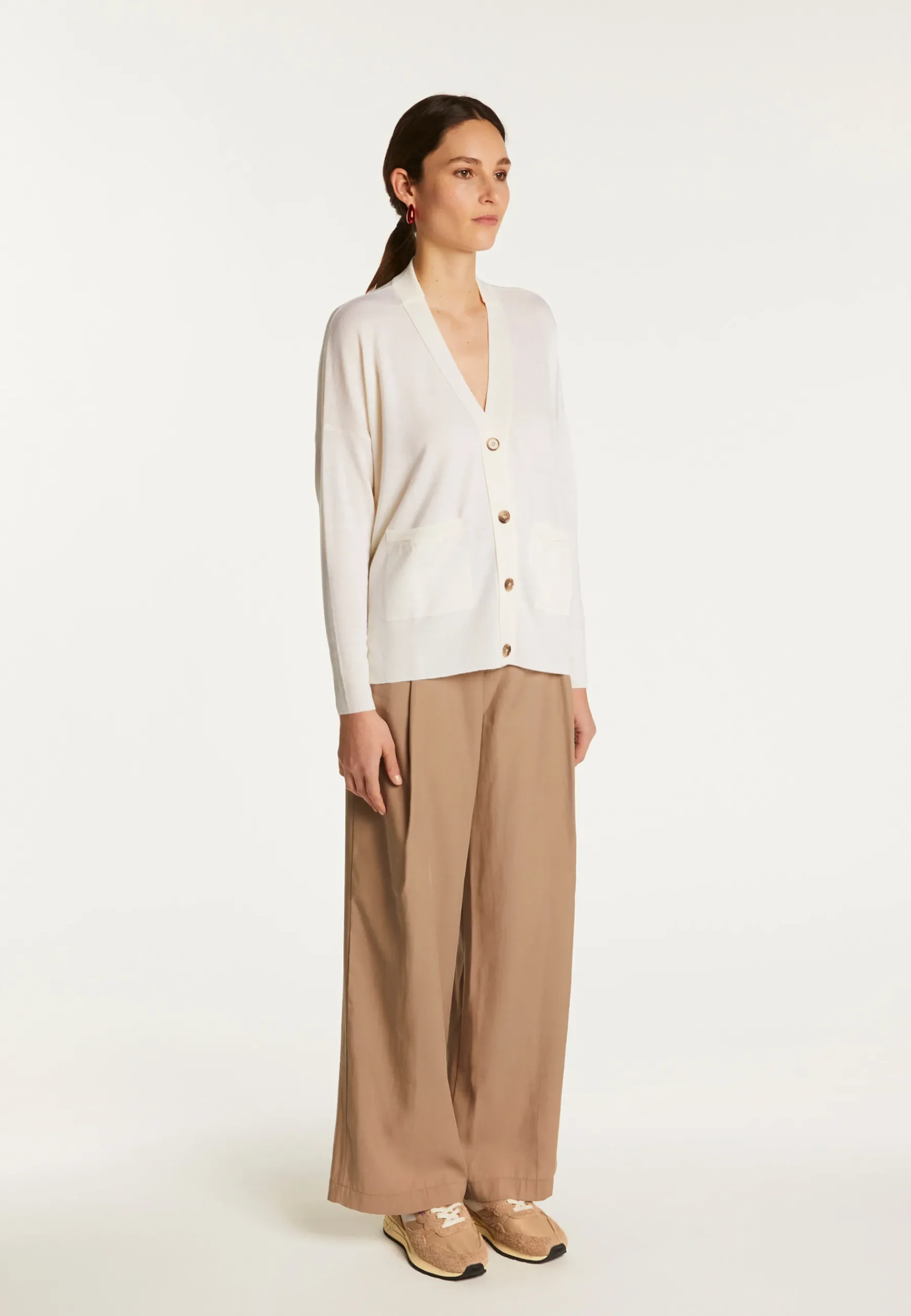 Montagut Vestes Et Cardigans-Cardigan en laine mérinos - Ariella 82-Ecru