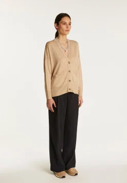 Montagut Vestes Et Cardigans-Cardigan en laine mérinos - Ariella 13-Beige moyen