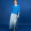 Montagut Vestes Et Cardigans-Cardigan femme en viscose crepe - Boubou 49-Turquoise