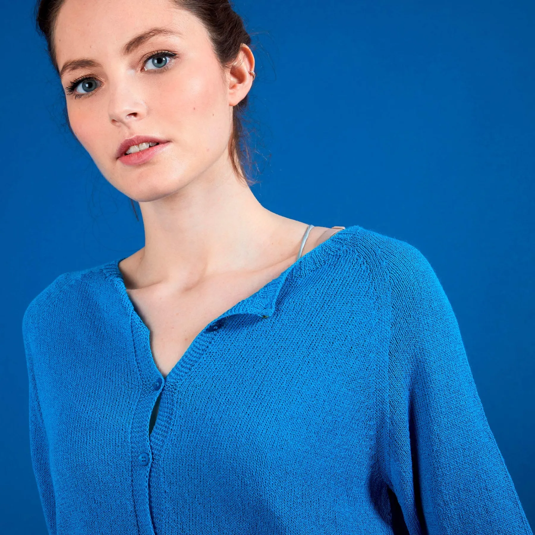 Montagut Vestes Et Cardigans-Cardigan femme en viscose crepe - Boubou 49-Turquoise