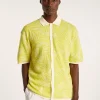 Montagut Chemises-Chemise à motifs en coton et lin - Ismael 90-Vert anis
