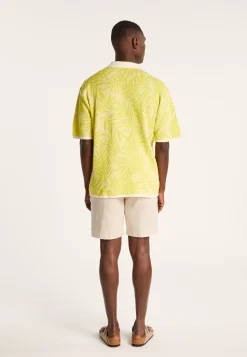 Montagut Chemises-Chemise à motifs en coton et lin - Ismael 90-Vert anis