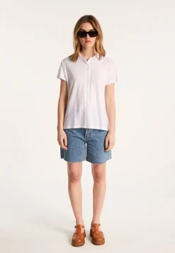 Montagut Chemisiers Et Polos-Chemise à motifs en Fil Lumière - Léontine 02-Blanc