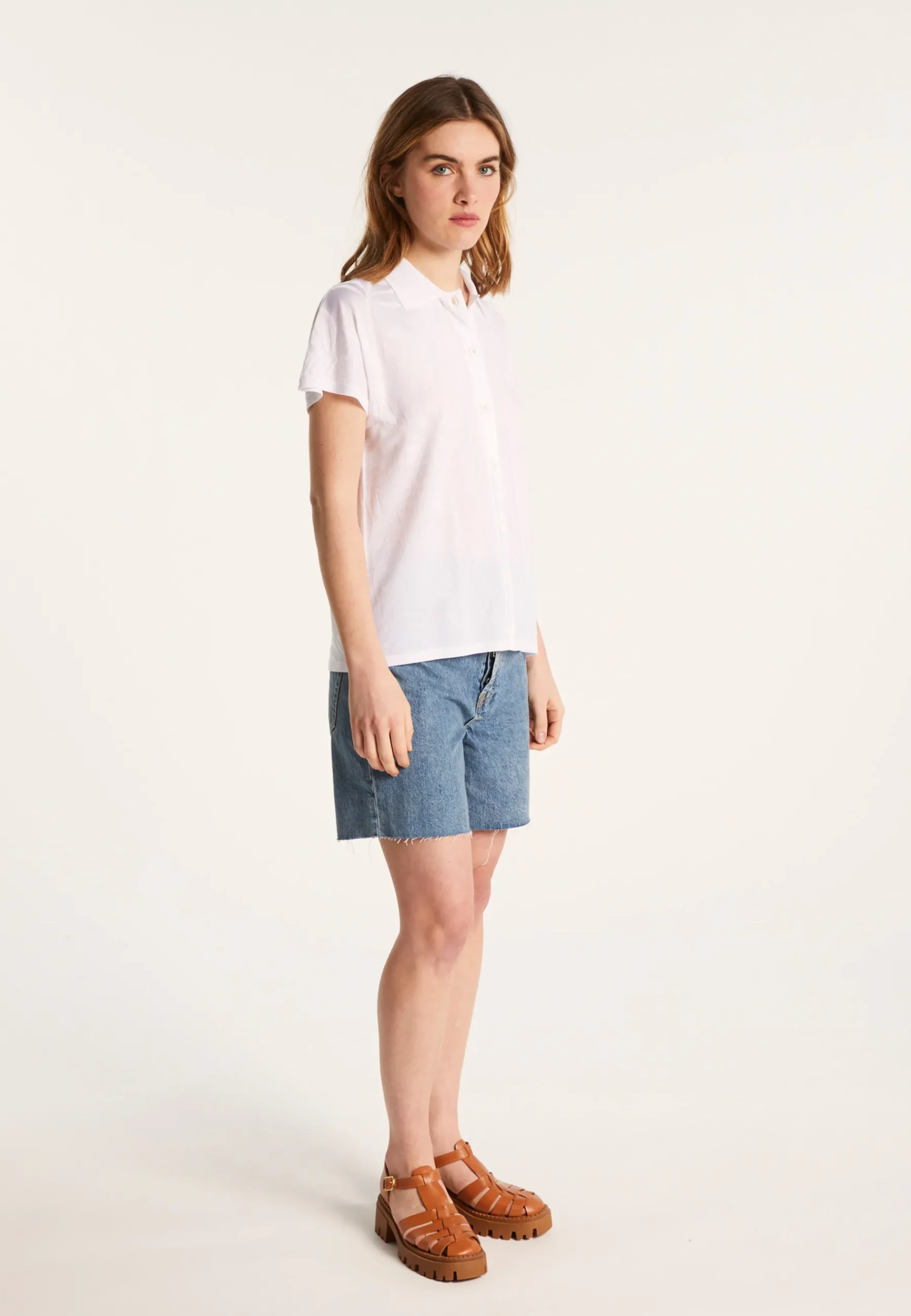 Montagut Chemisiers Et Polos-Chemise à motifs en Fil Lumière - Léontine 02-Blanc