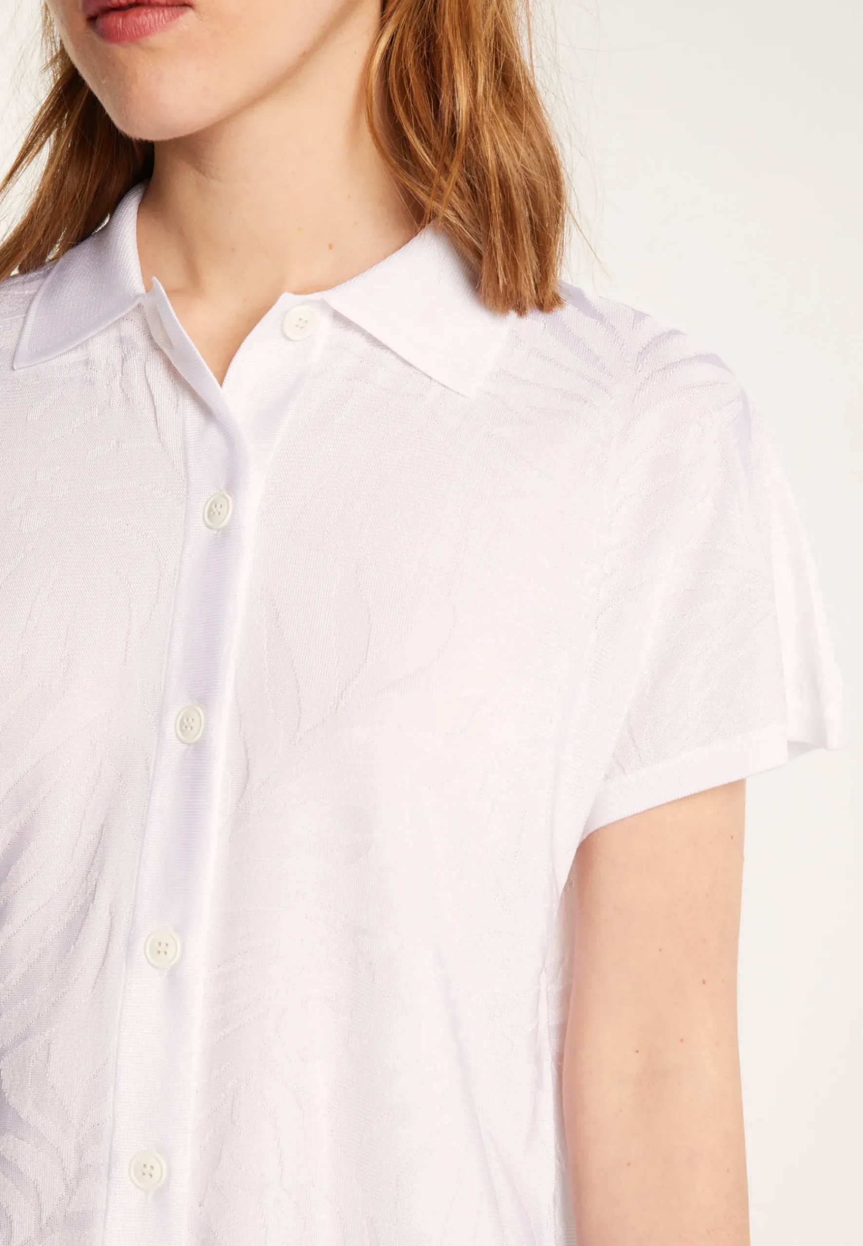 Montagut Chemisiers Et Polos-Chemise à motifs en Fil Lumière - Léontine 02-Blanc