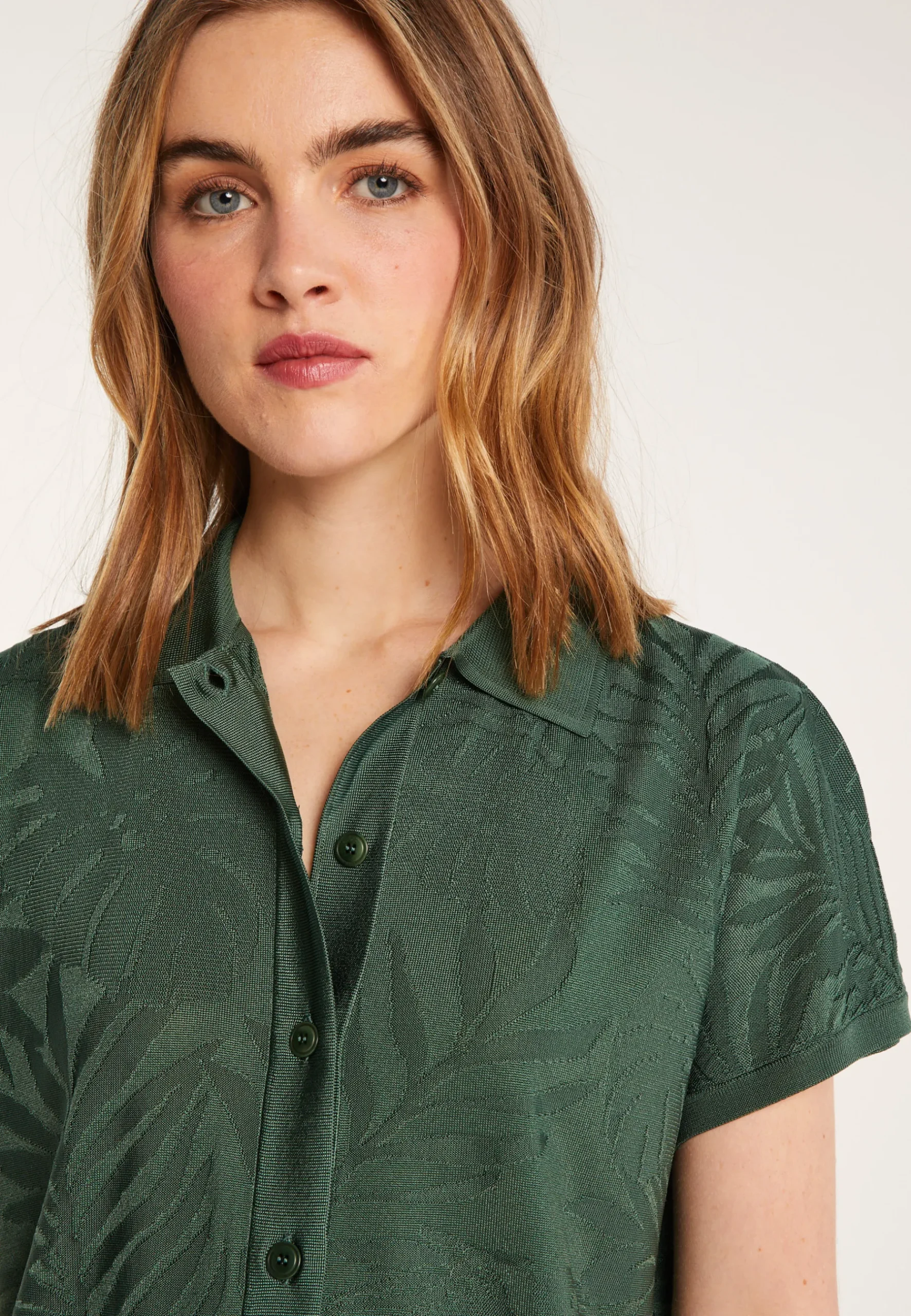 Montagut Chemisiers Et Polos-Chemise à motifs en Fil Lumière - Léontine 21-Vert foncé