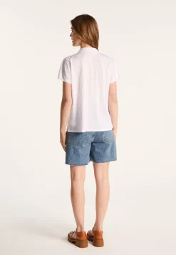 Montagut Chemisiers Et Polos-Chemise à motifs en Fil Lumière - Léontine 02-Blanc