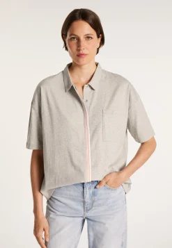 Montagut Chemisiers Et Polos-Chemise ample en coton - Myosotis 09-Gris moyen