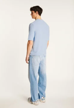Montagut Chemises | Polos Et T-Shirts-Chemise en coton - Marin 77-Bleu ciel