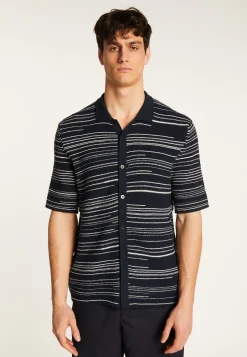 Montagut Chemises-Chemise en coton - Marino 05-Bleu marine