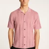 Montagut Chemises-Chemise en coton ajourée - Miguel 24-Rose clair
