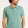 Montagut Chemises-Chemise en coton brossé - Dominique 94-Vert amande