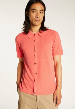 Montagut Chemises-Chemise en coton brossé - Dominique 25-Rose moyen