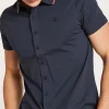 Montagut Chemises-Chemise en coton jersey - Baccara 05-Bleu marine