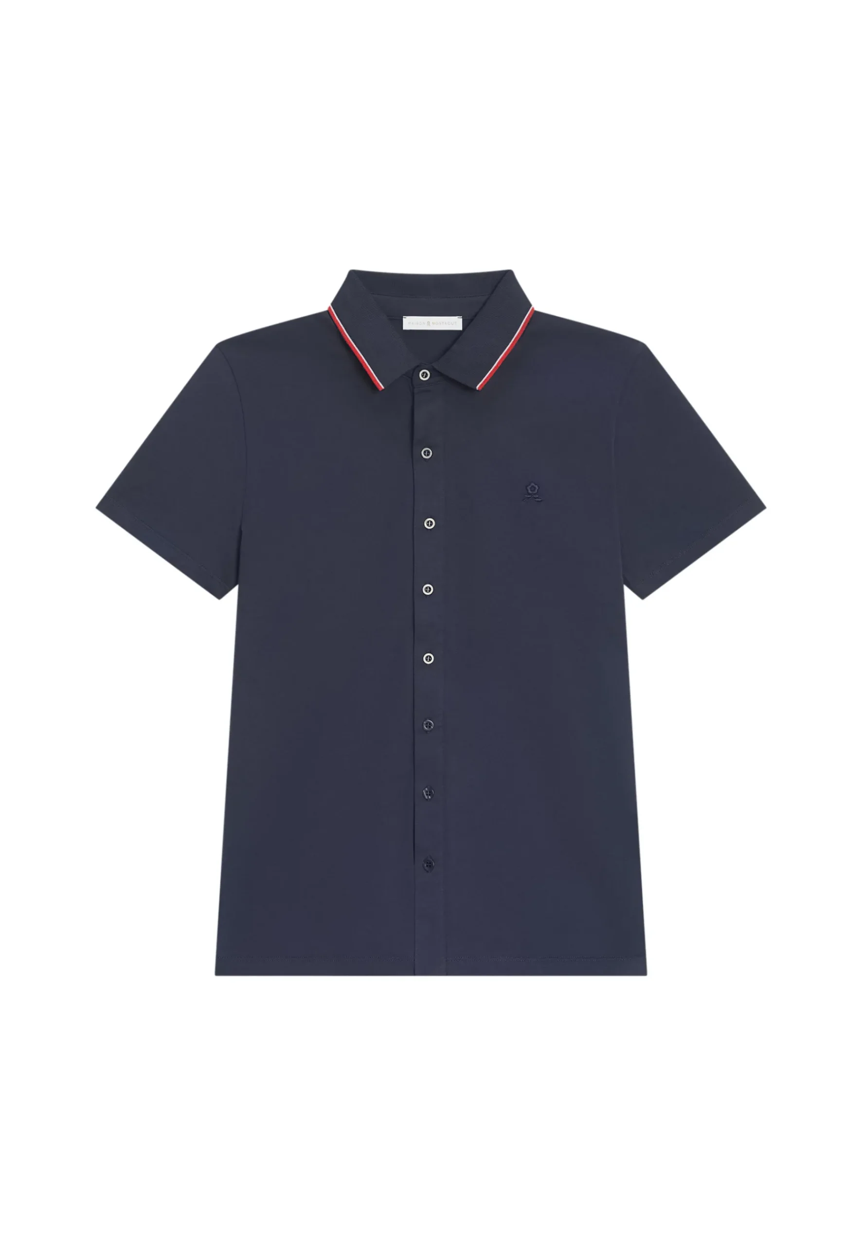 Montagut Chemises-Chemise en coton jersey - Baccara 05-Bleu marine