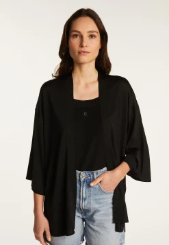 Montagut Chemisiers Et Polos-Chemise en fil lumière - Doria 01-Noir