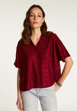 Montagut Chemisiers Et Polos-Chemise en fil lumière - Donatella 51-Bordeaux