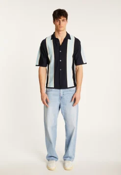 Montagut Le Fil Lumière®-Chemise en fil lumière - Massimo 05-Bleu marine
