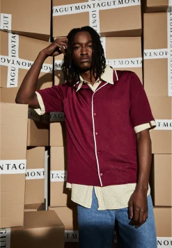 Montagut Le Fil Lumière®-Chemise en fil lumière - Mezzo 51-Bordeaux