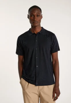 Montagut Le Fil Lumière®-Chemise en Fil Lumière à motifs - Ivyck 05-Bleu marine