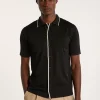 Montagut Chemises-Chemise en Fil lumière - Roman 01-Noir