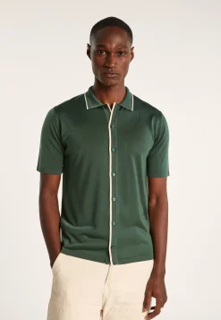 Montagut Le Fil Lumière® | Le Fil Lumière®-Chemise en Fil lumière - Roman 22-Vert moyen