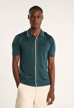Montagut Le Fil Lumière® | Le Fil Lumière®-Chemise en Fil lumière - Roman 21-Vert foncé