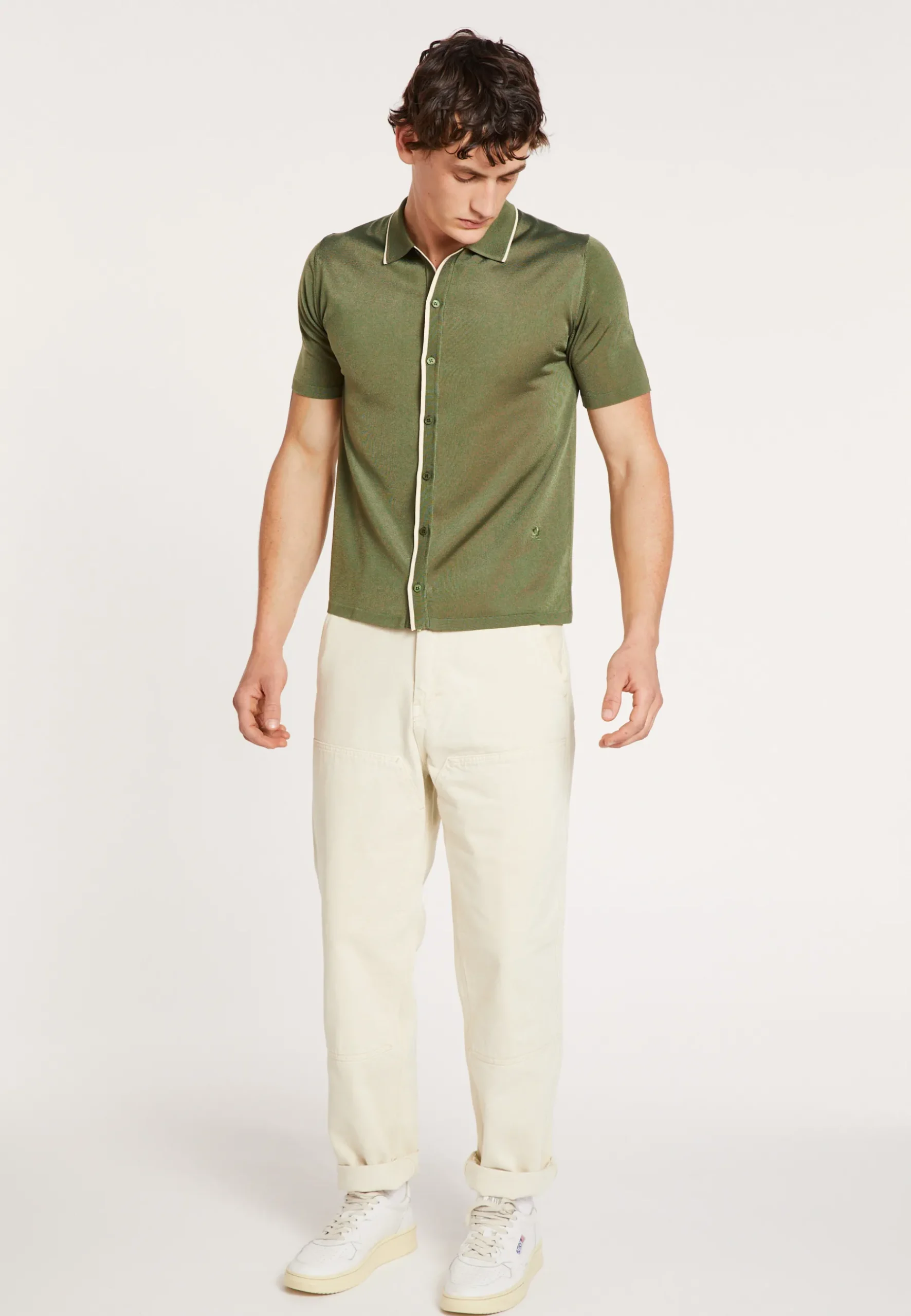 Montagut Le Fil Lumière®-Chemise en Fil lumière - Roman 83-Kaki
