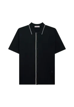 Montagut Chemises-Chemise en Fil lumière - Roman 01-Noir
