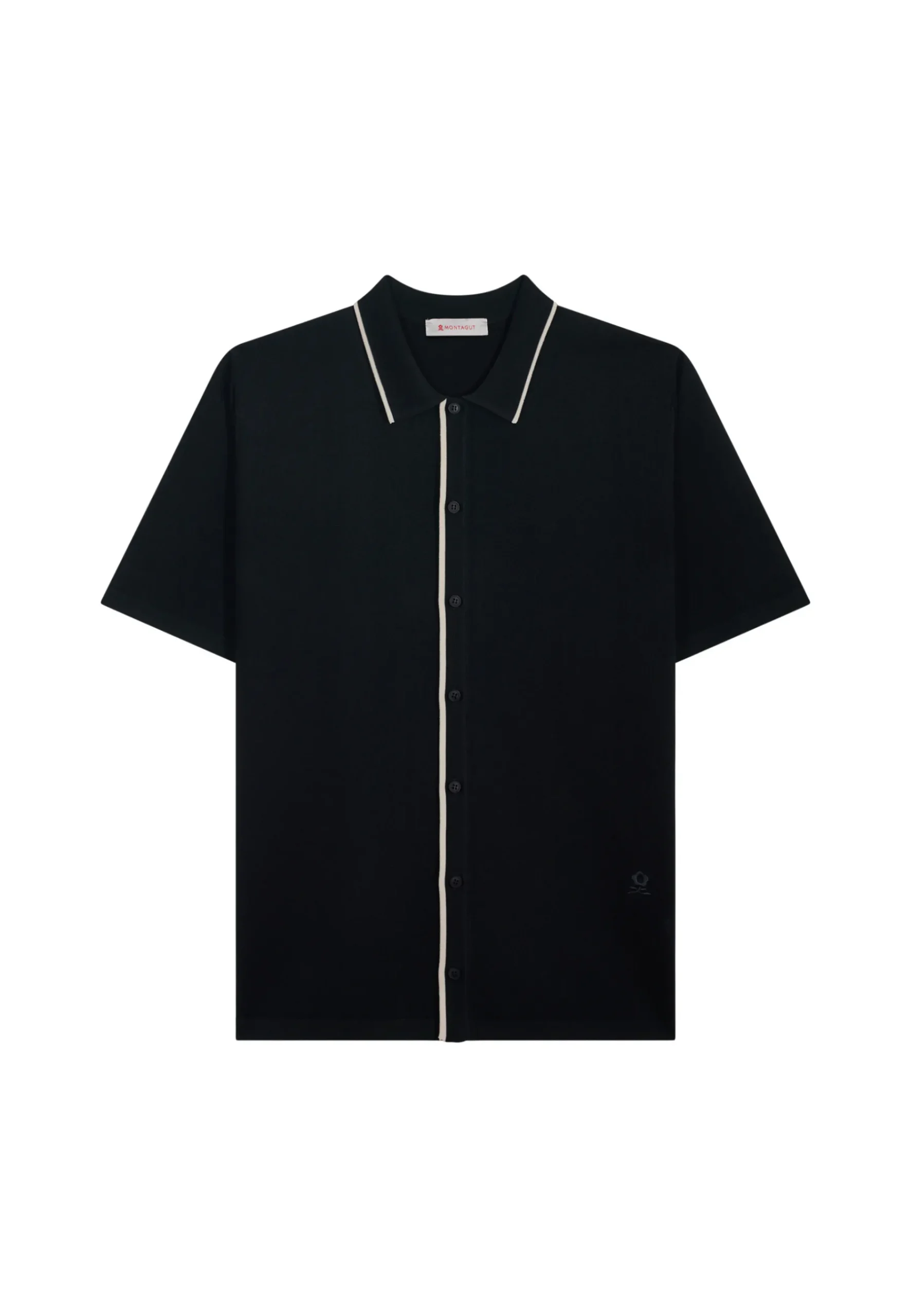 Montagut Chemises-Chemise en Fil lumière - Roman 01-Noir