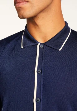 Montagut Chemises-Chemise en Fil lumière - Roman 75-Bleu nuit