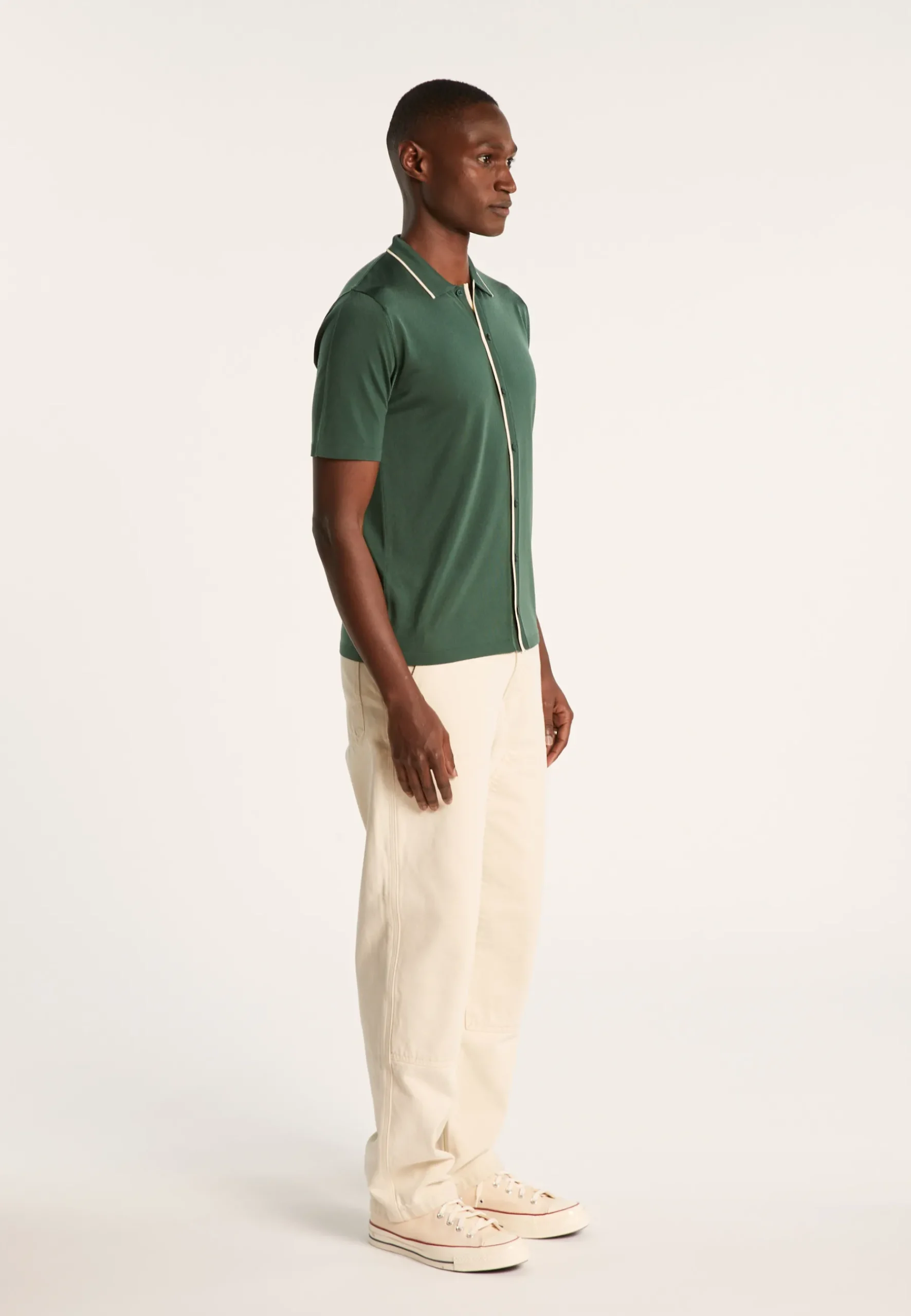 Montagut Le Fil Lumière® | Le Fil Lumière®-Chemise en Fil lumière - Roman 22-Vert moyen