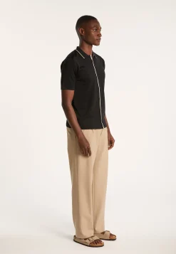 Montagut Chemises-Chemise en Fil lumière - Roman 01-Noir